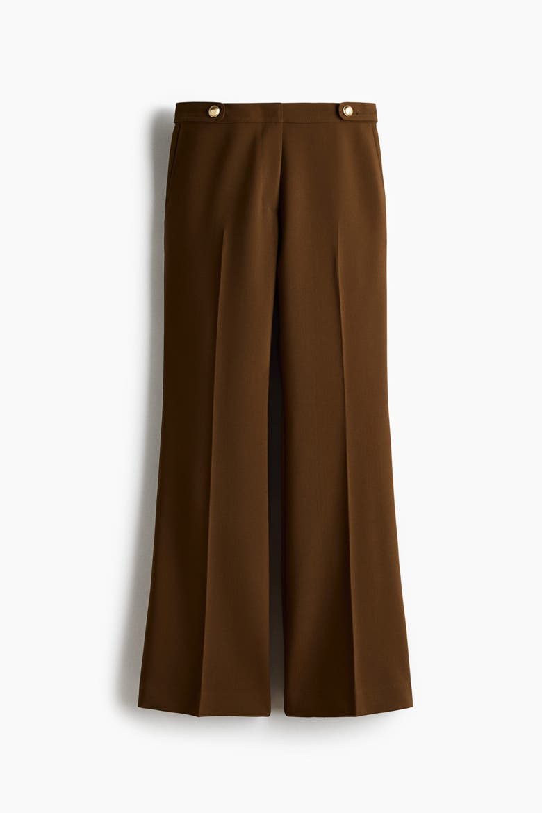 Flared Tailored Trousers, Alternate, color, Dark brown