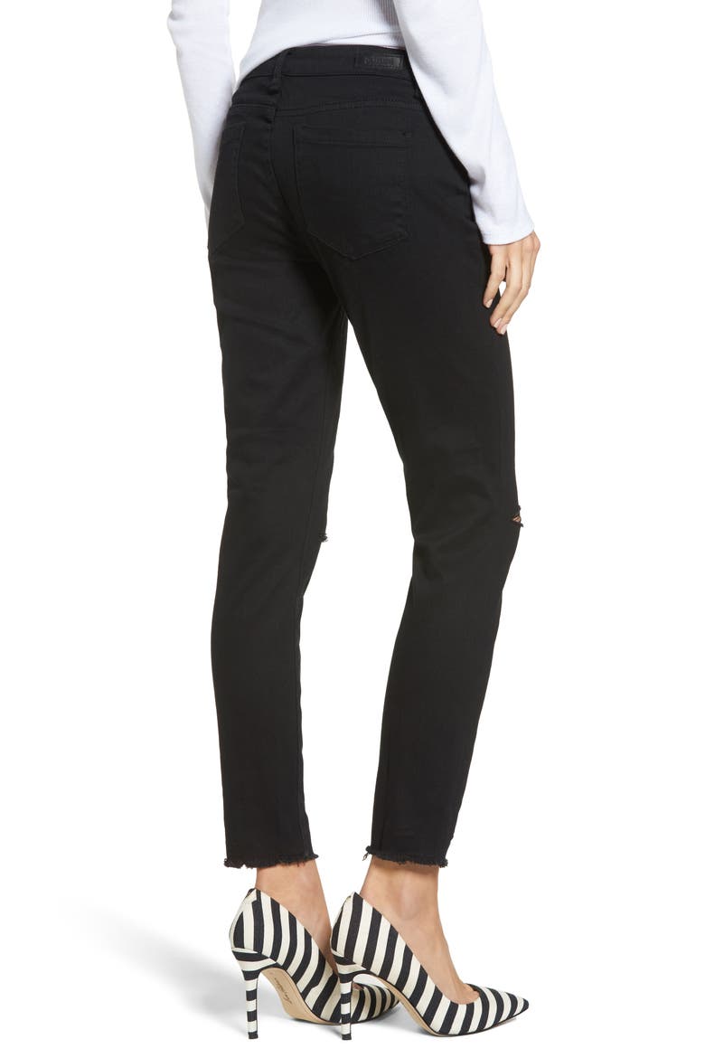 Crazy Train Skinny Ankle Jeans, Alternate, color, BLACK