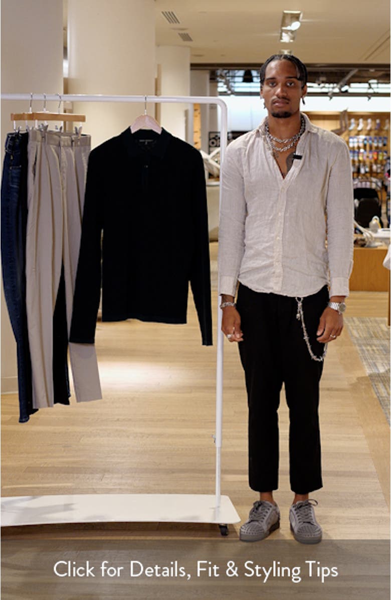 Borja Cotton & Cashmere Long Sleeve Polo, sales video thumbnail