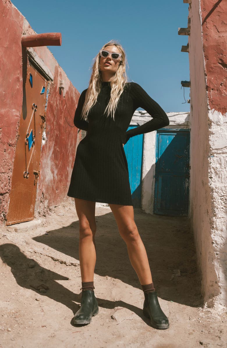 Billabong Everleigh Mock Neck Long Sleeve Sweater Dress, Alternate, color, 