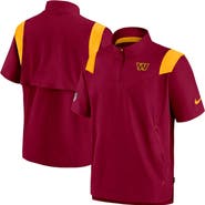 Nike Men's Nike Burgundy Washington Commanders Sideline Coaches Chevron Lockup Pullover Top