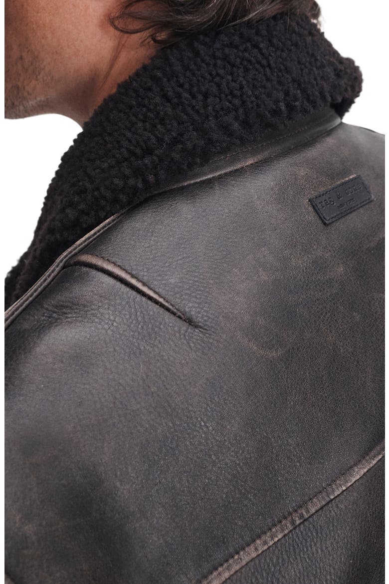 Manston Leather Flight Jacket, Alternate, color, BROWN