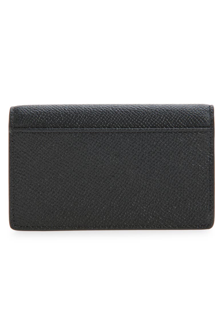 Leather card case, Alternate, color, BLACK