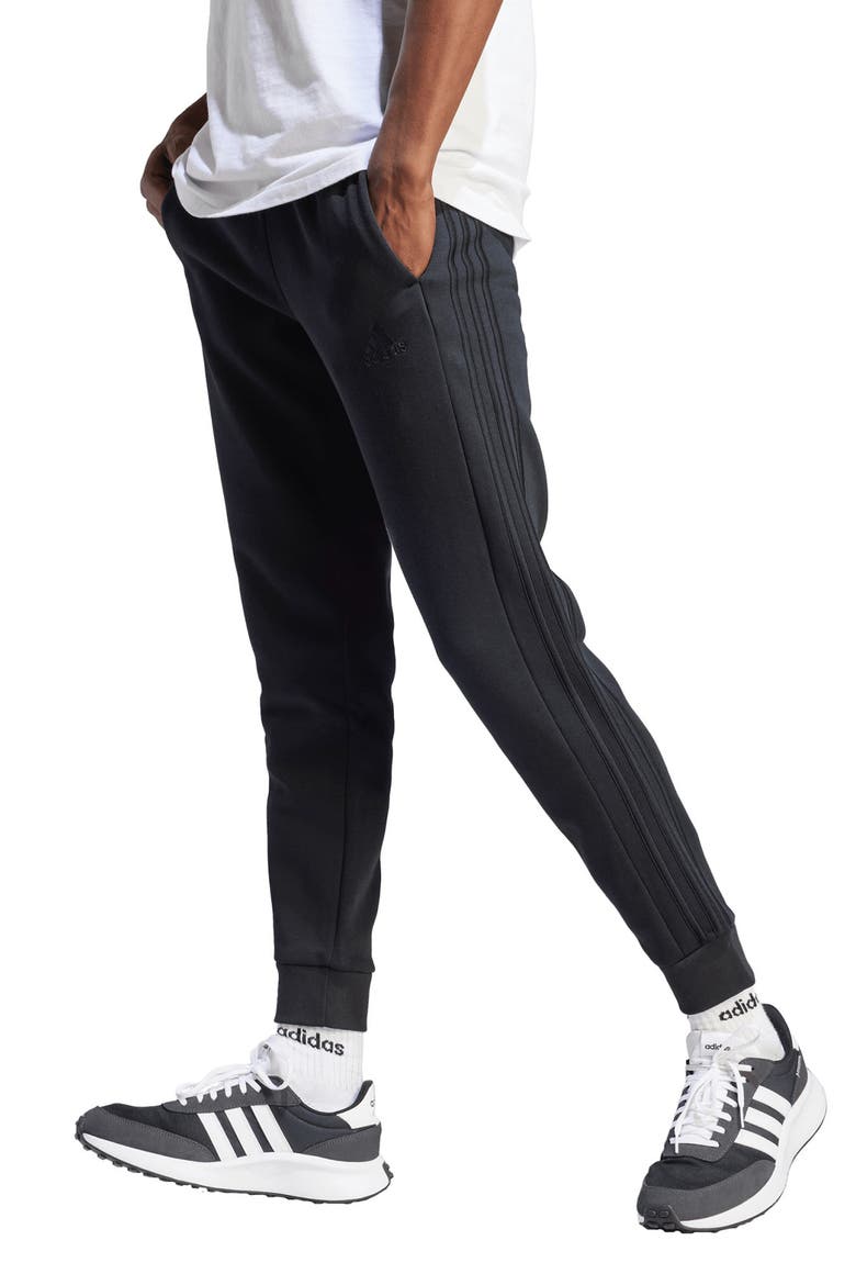 Essentials Fleece Tapered Joggers, Main, color, BLACK