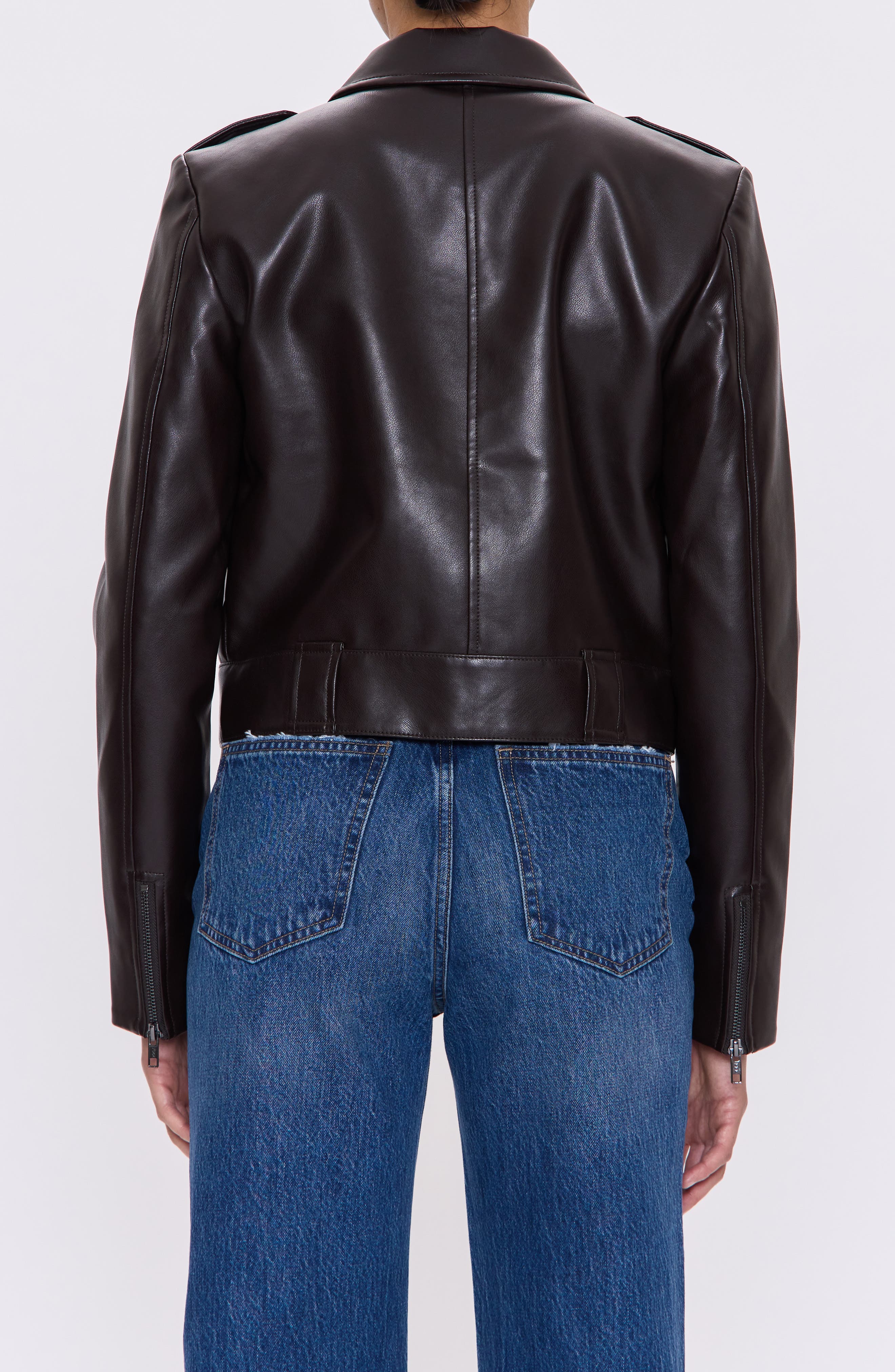 Bex Faux Leather Crop Jacket - image 2