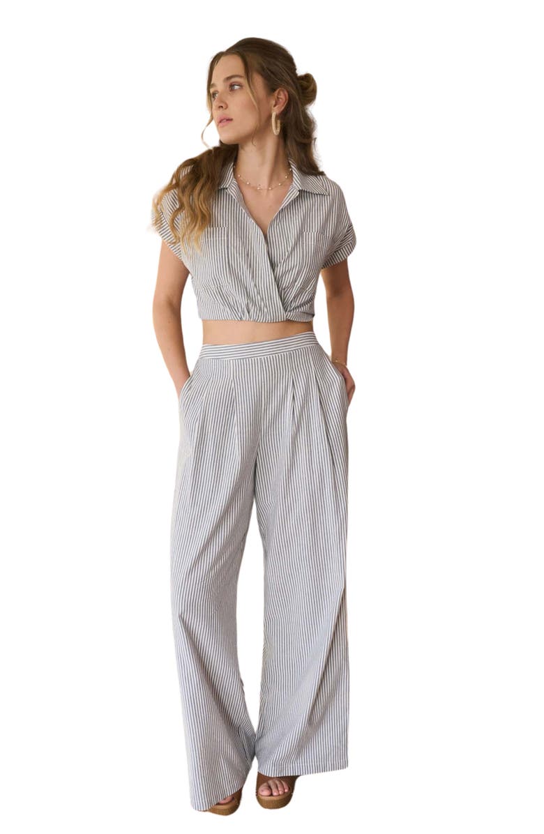 Blu Pepper Cropped Stripe Top, Alternate, color,