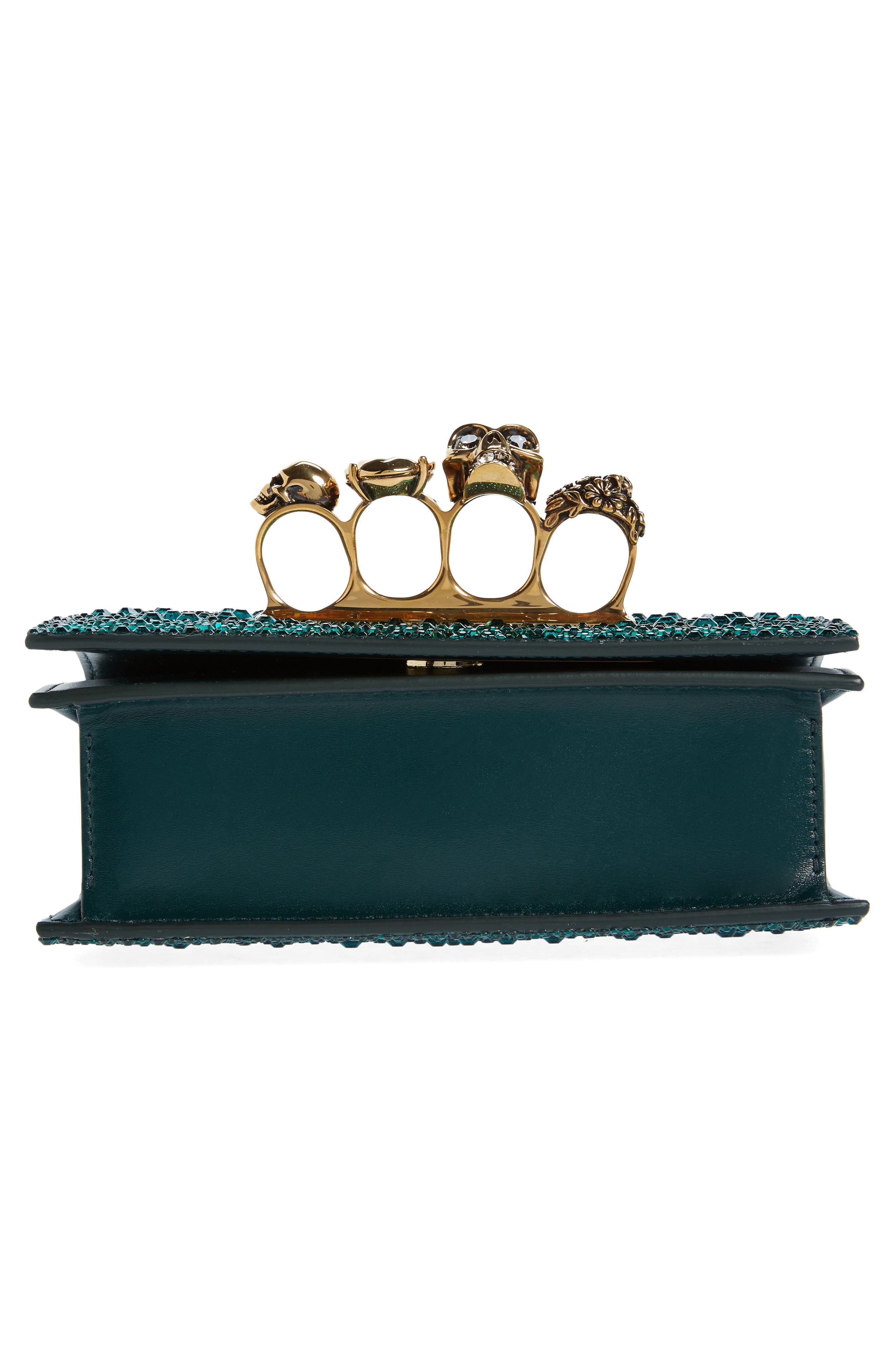 McQueen Mini Jeweled Crystal Embellished Satchel, Alternate, color, 