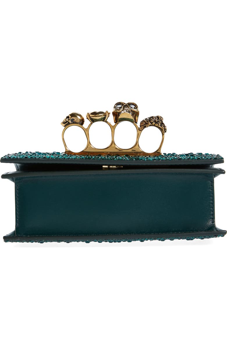 McQueen Mini Jeweled Crystal Embellished Satchel, Alternate, color,