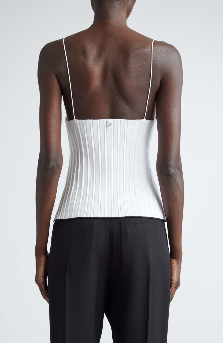 Jacquemus Le Haut Maille Plissé Folded Camisole, Alternate, color, White