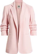 Anne Klein Open Front Scrunch Sleeve Blazer