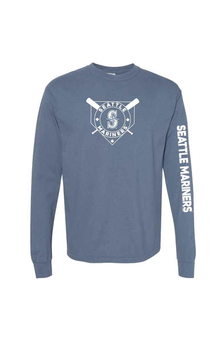 SOFT AS A GRAPE Women's Soft as a Grape Navy Seattle Mariners Pigment Dye Long Sleeve T-Shirt, Alternate, color, 
