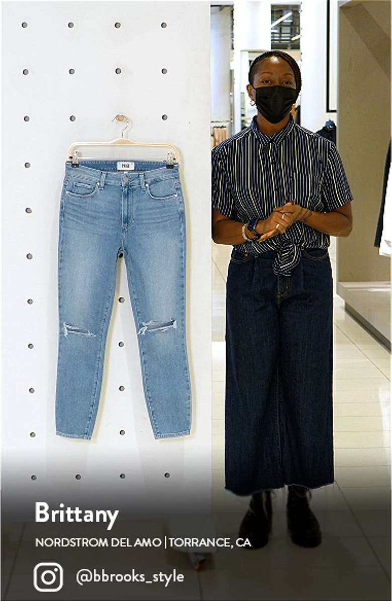 Hoxton Ripped High Waist Crop Skinny Jeans, sales video thumbnail