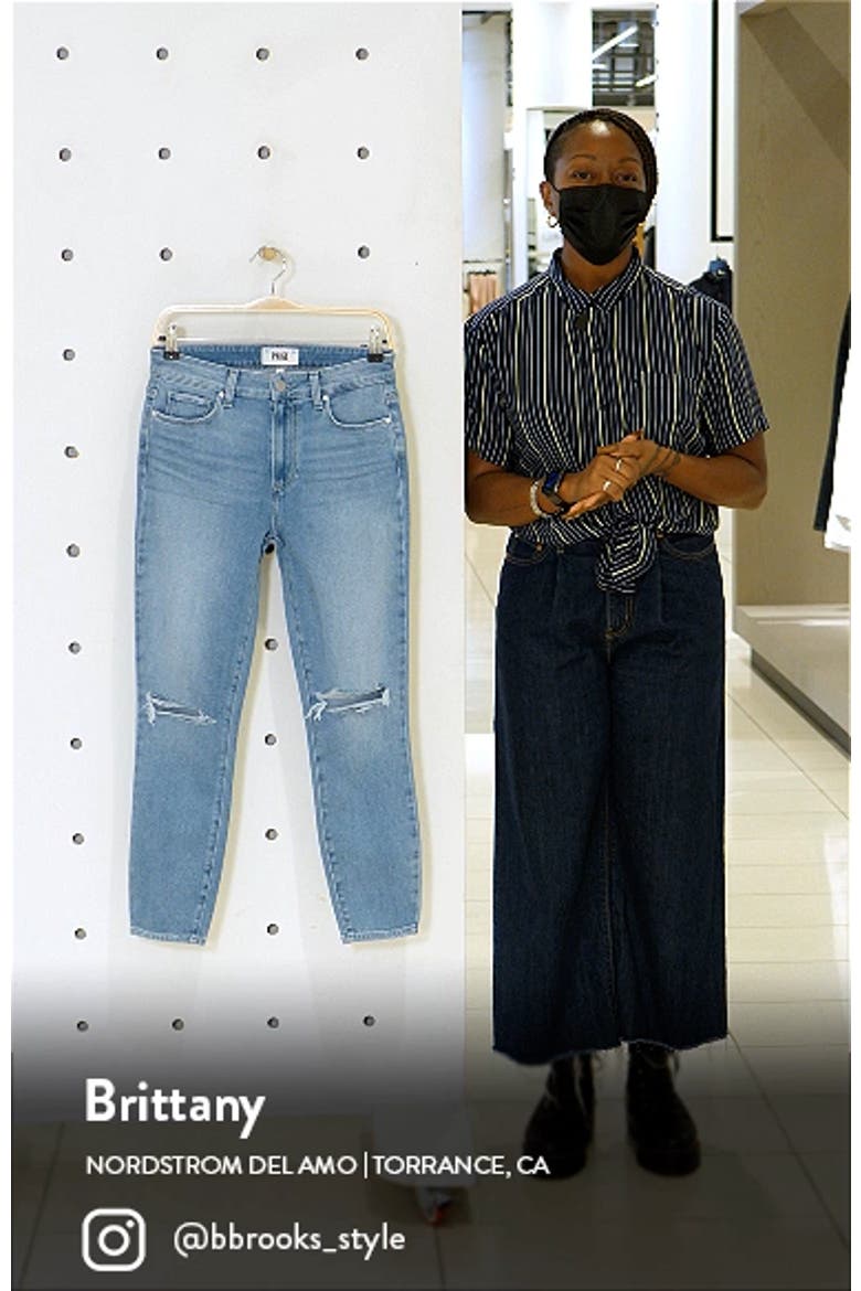 Hoxton Ripped High Waist Crop Skinny Jeans video
