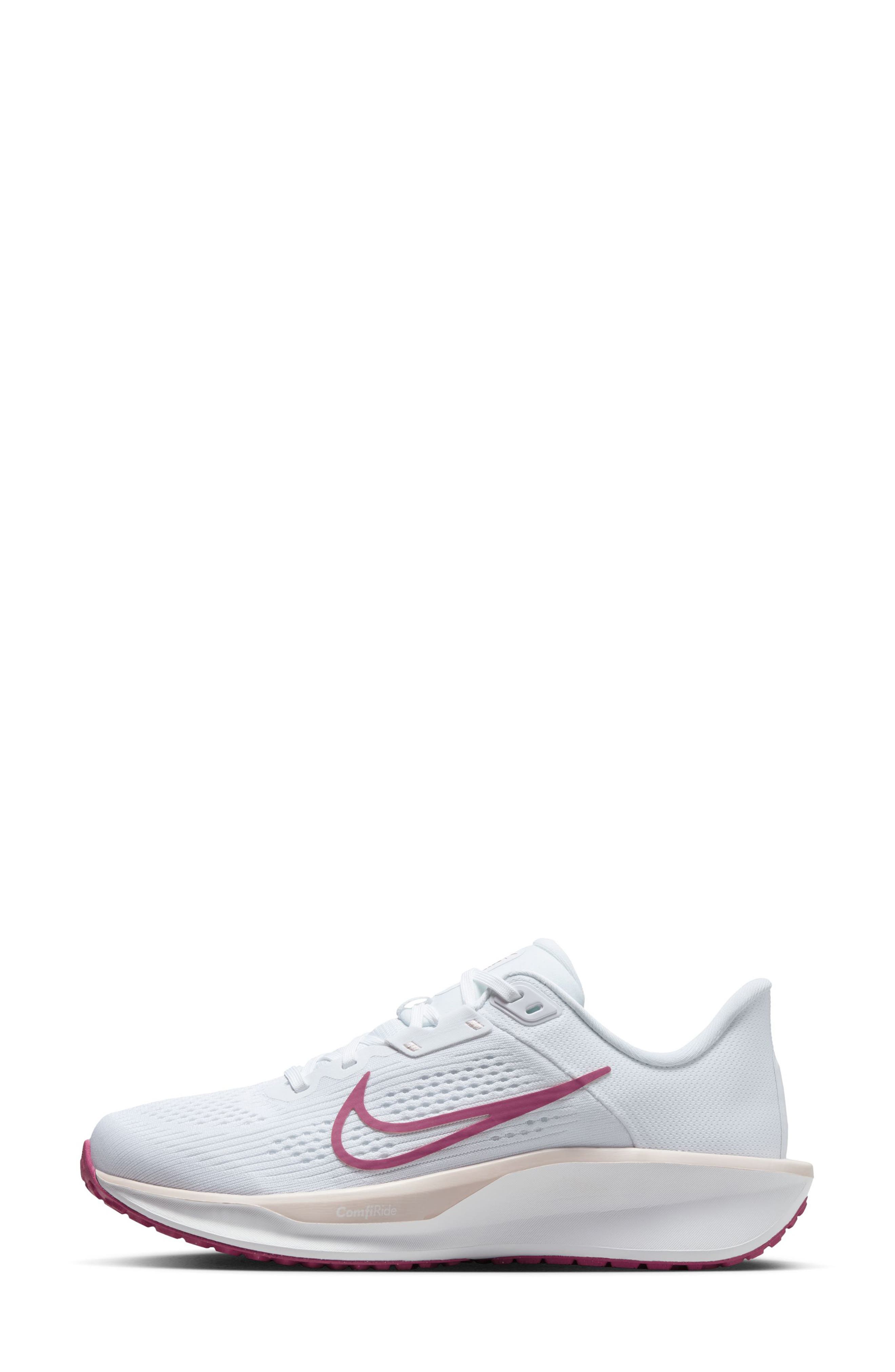 Quest 6 Running Shoe, Alternate, color, WHITE/ SWEET BEET/ RED