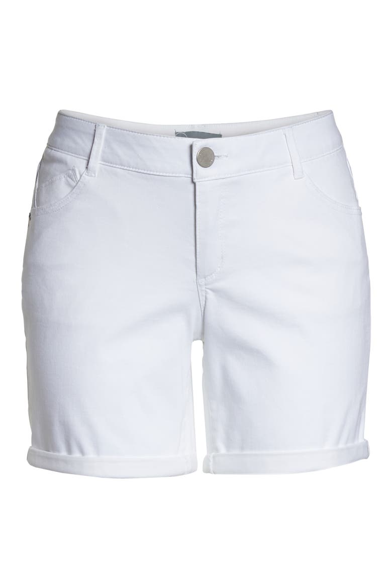 'Ab'Solution Stretch Cotton Shorts, Alternate, color, OPTIC WHITE