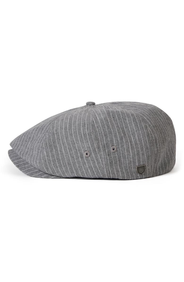 Brixton Brood Driving Cap, Alternate, color, Light Grey/ White Stripe