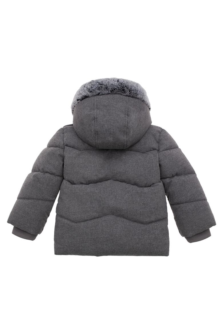 Cozy Fleece Lined Warm Winter Coat with Hood, Alternate, color, Winter Grey