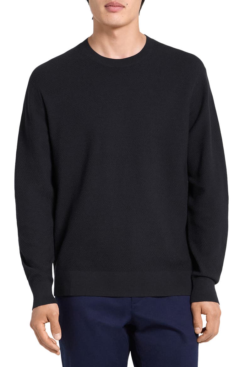 Riland Crewneck Sweater, Main, color, BLACK