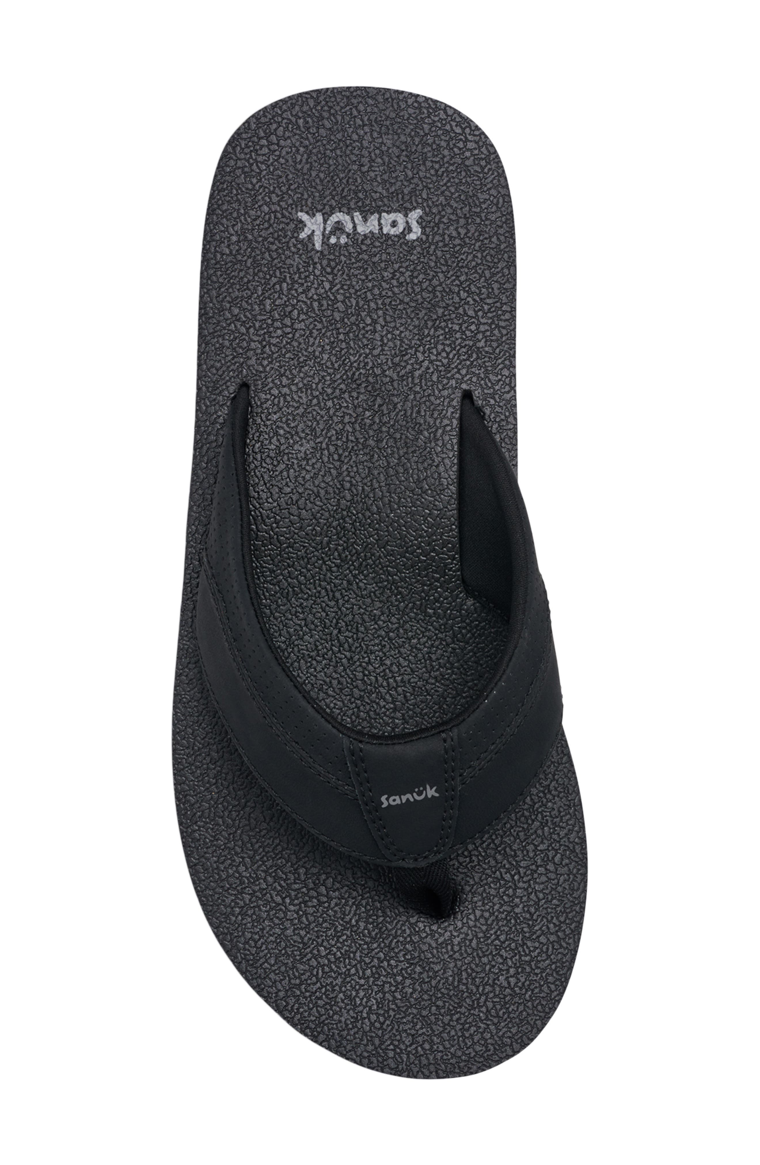 Beer Cozy IV Flip Flop, Alternate, color, BLACK