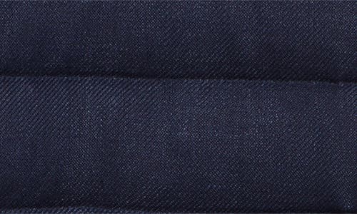 Eleventy Linen Blend Down Puffer Vest In Blue