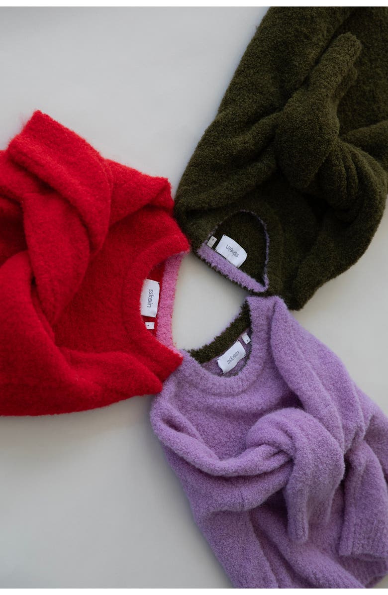 SSKEIN Belle Boucle Pullover, Alternate, color, Hunter