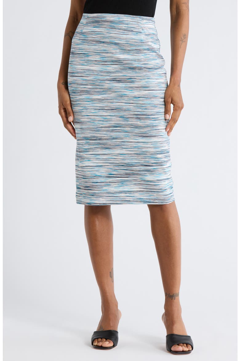 Gonna Space Dye Skirt, Main, color, MULTI JERSEY NERO AZZURRO
