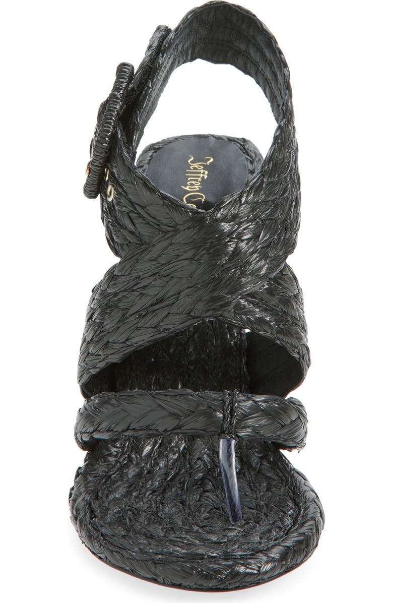 Jeffrey Campbell Boreal Raffia Sandal, Alternate, color, Black Raffia