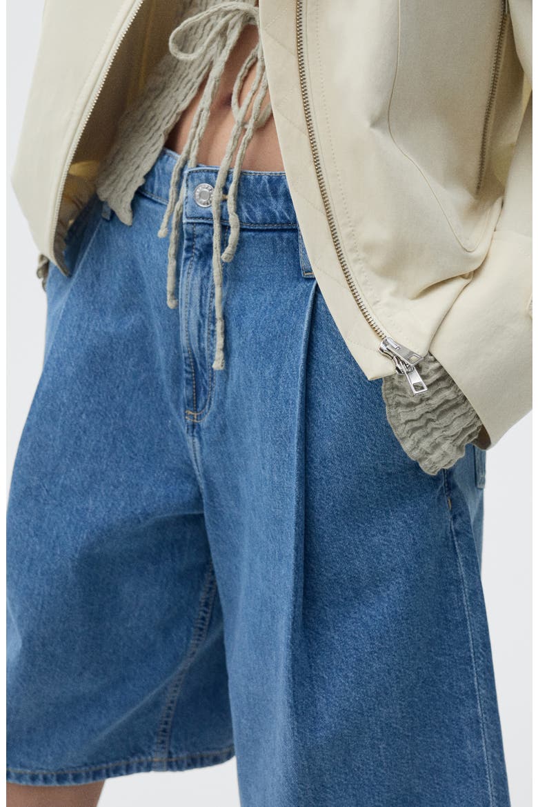 Dart Bermuda Denim Shorts, Alternate, color, MEDIUM BLUE
