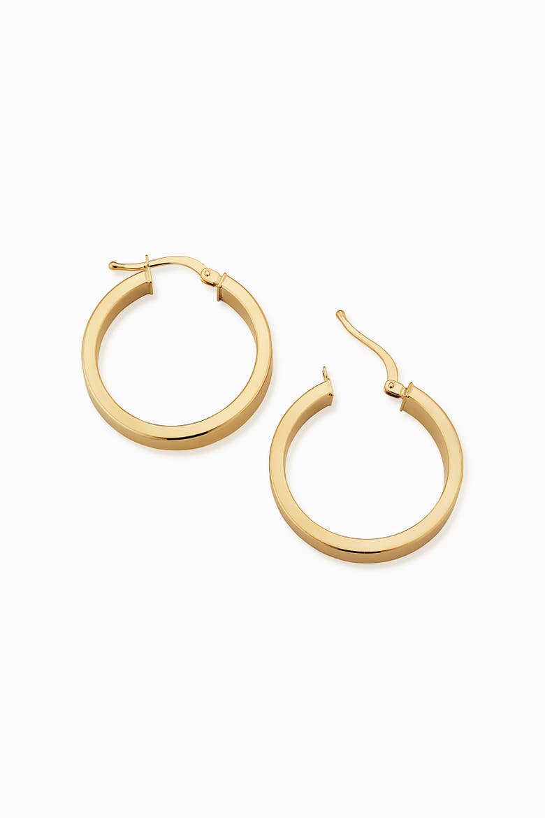 14K Gold Forever Hoops, Alternate, color, Yellow Gold
