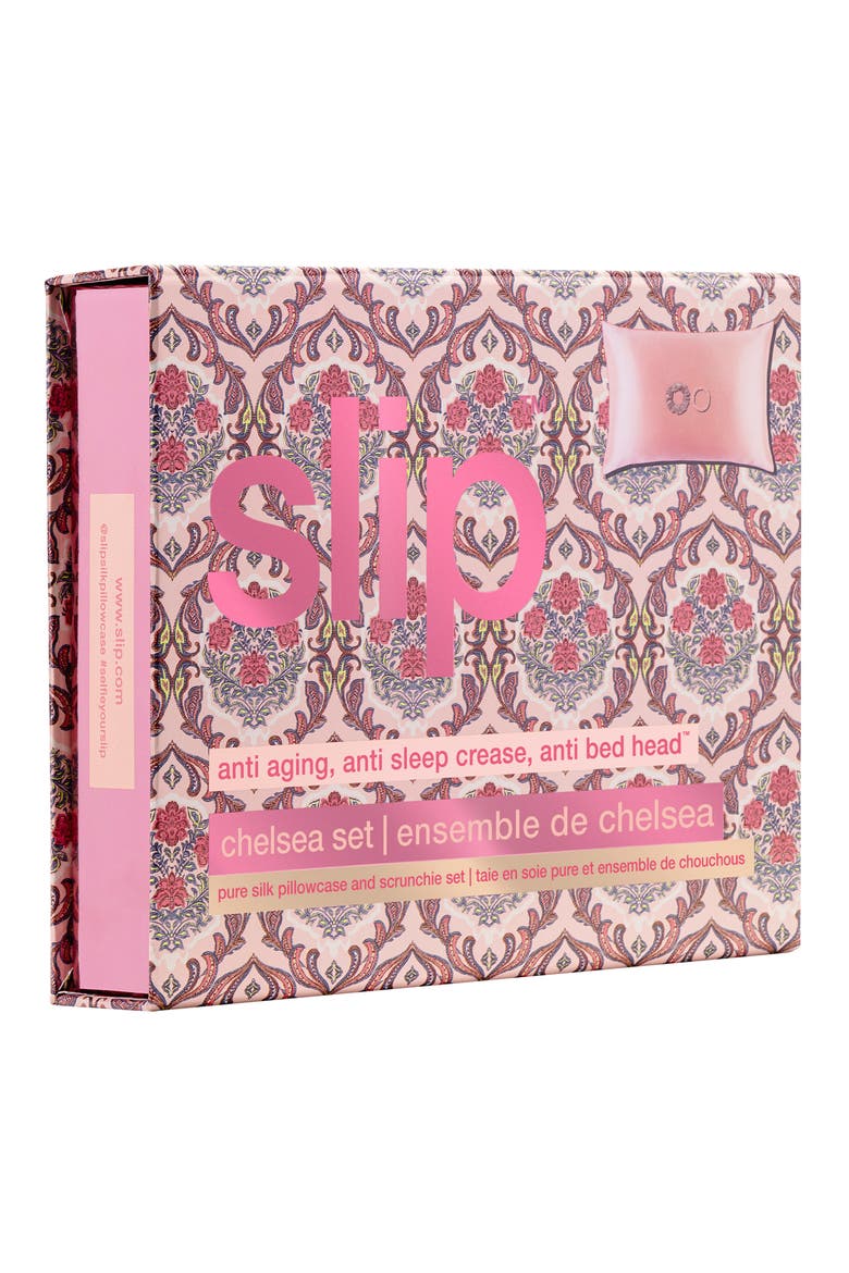Chelsea Pure Silk Queen Pillowcase & Scrunchie Set (Limited Edition), Alternate, color, CHELSEA