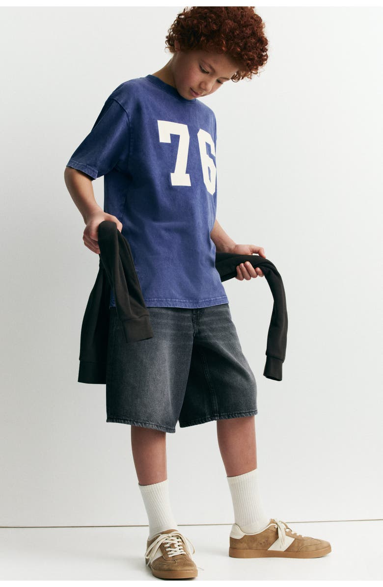 H&M 2-pack Loose Fit Denim Shorts, Alternate, color, 