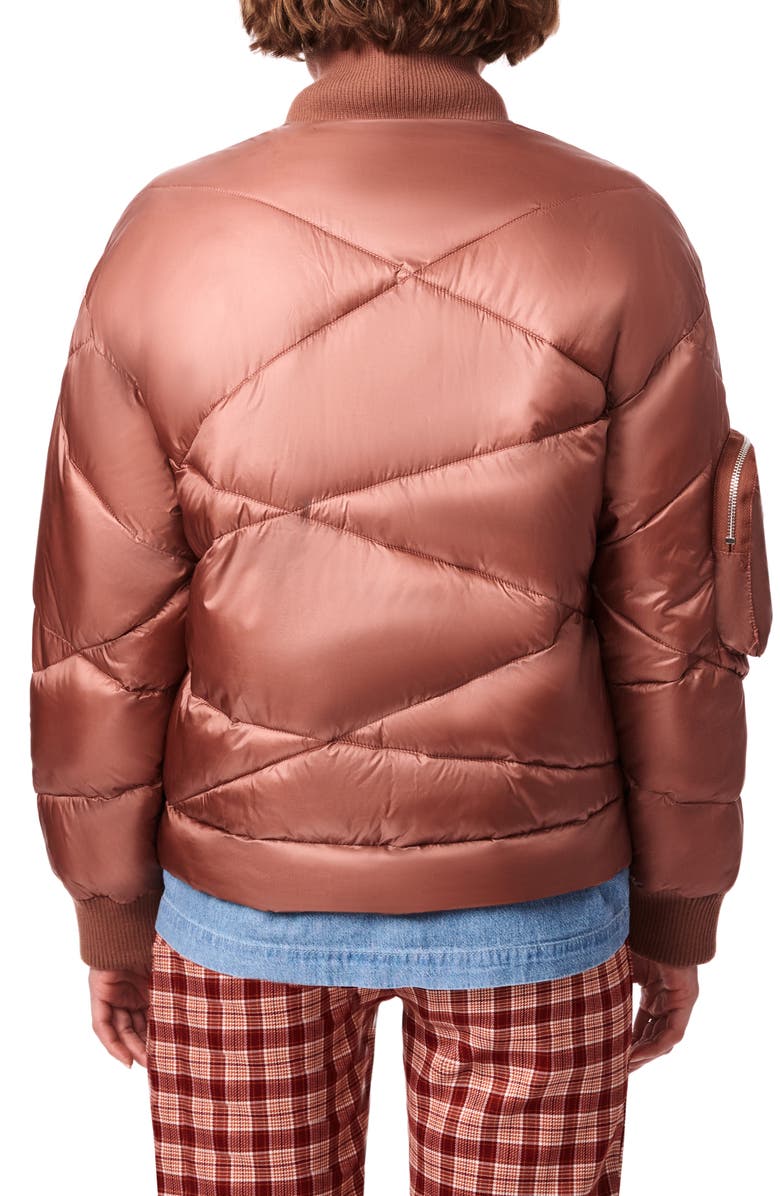 BERNIE Abstract Quilted Short Puffer Jacket, Alternate, color, Rich Copper