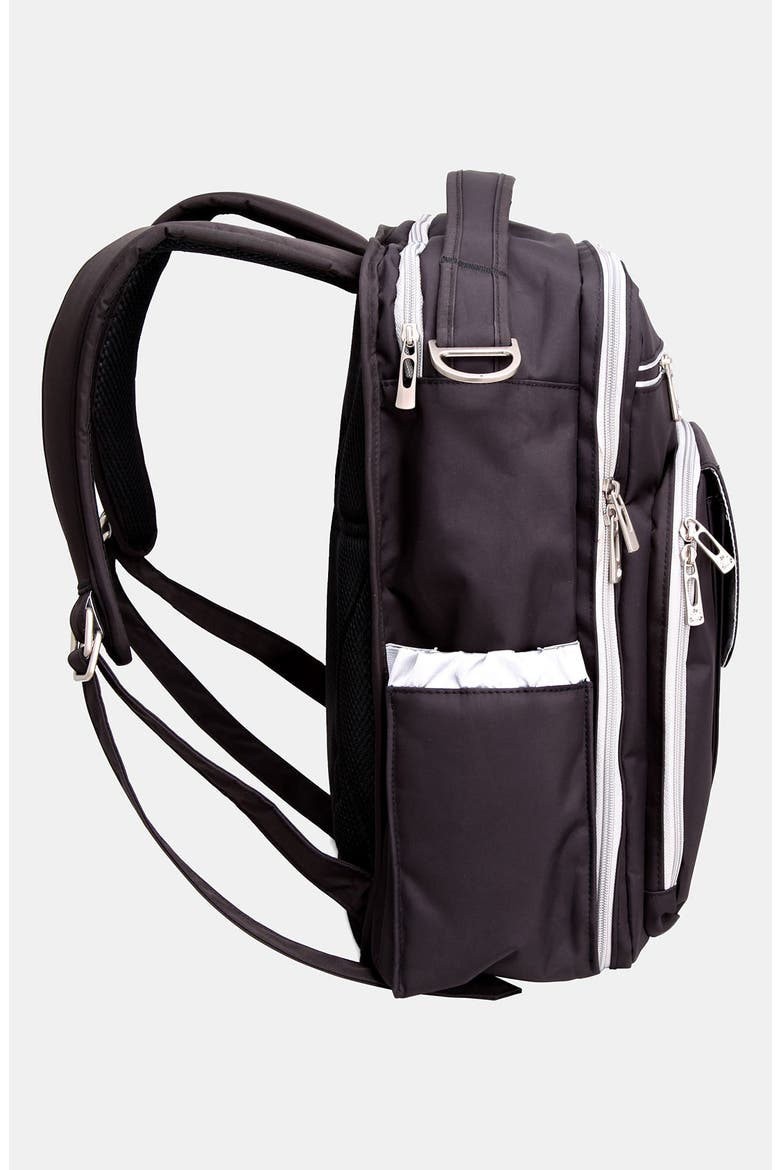 Ju-Ju-Be 'Be Right Back' Diaper Backpack, Alternate, color, BLACK/ SILVER