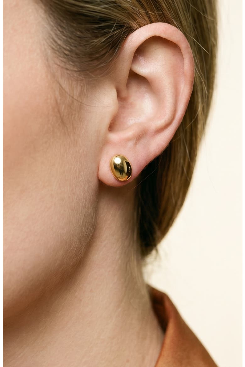 Oval Stud Earrings, Alternate, color, GOLD