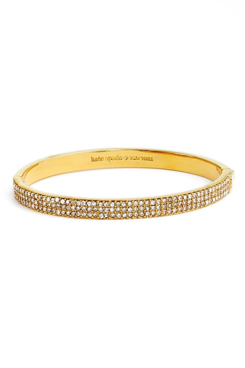 heavy metals pavé bangle, Main, color, GOLD