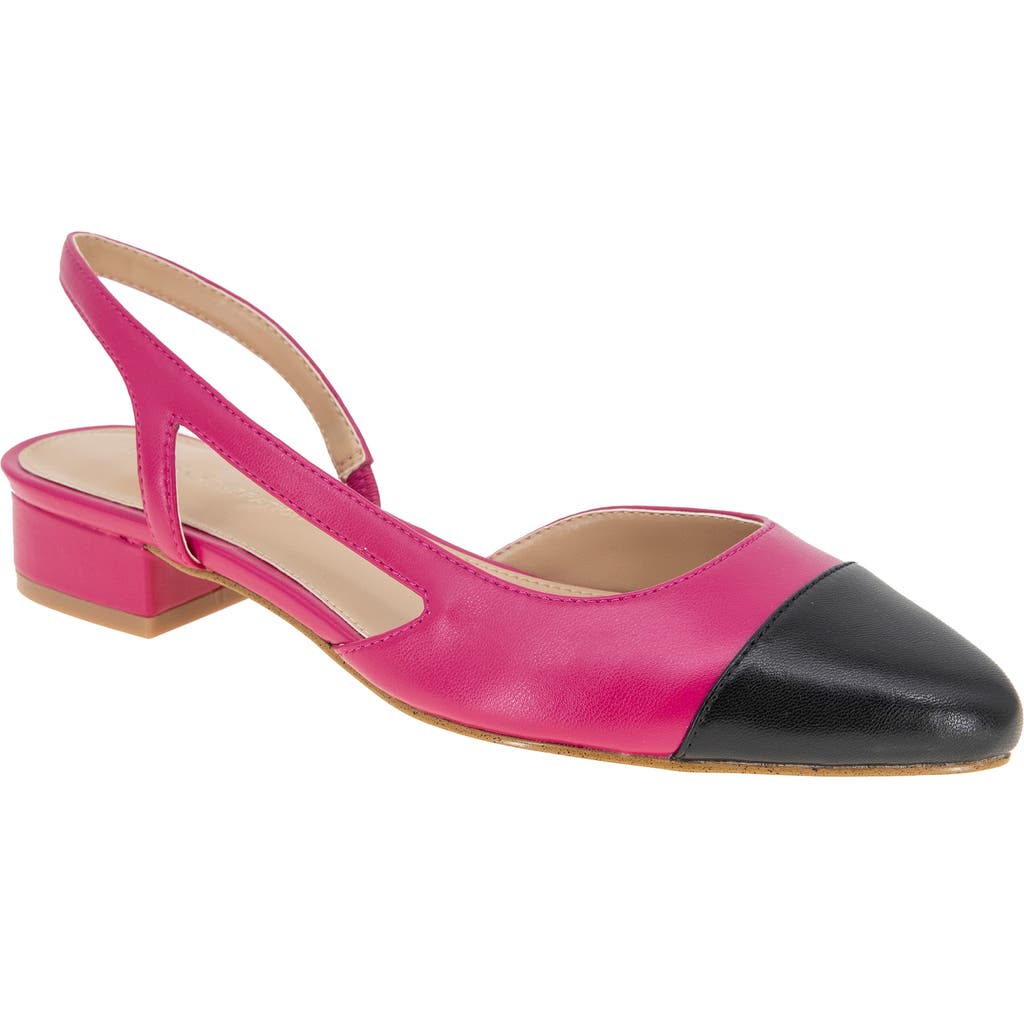 Bcbgeneration Tillie Slingback Cap Toe Pump In Viva Pink-black
