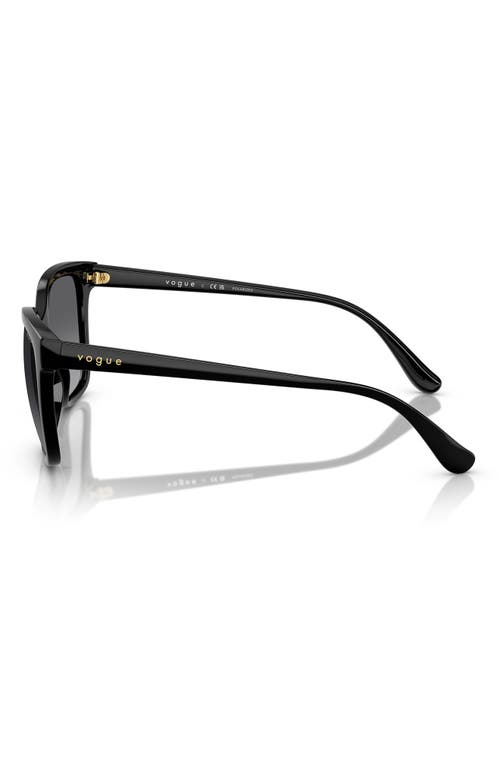 Vogue 54mm Gradient Polarized Pillow Sunglasses In Black