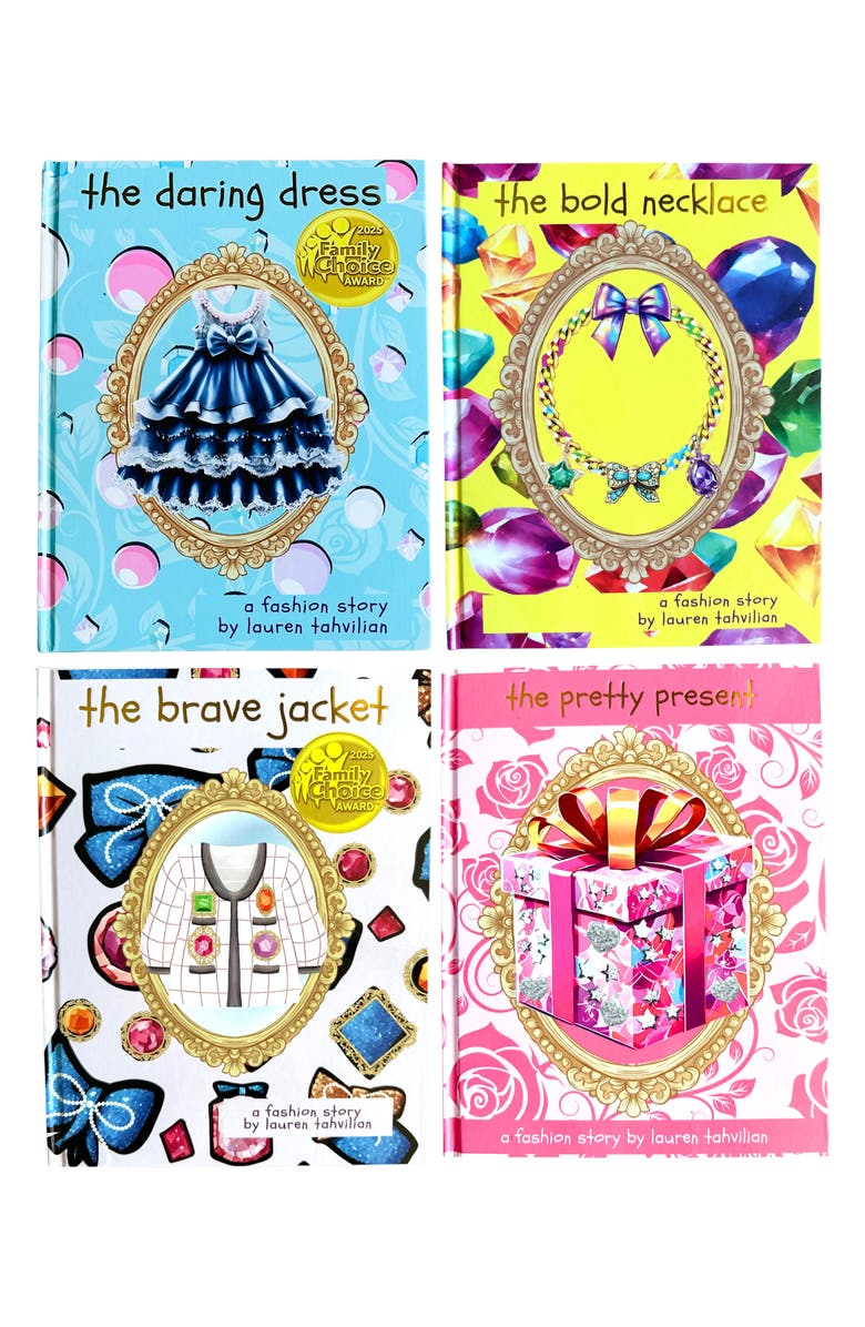 Lauren Tahvilian 'The Daring Dress', 'The Bold Necklace', 'The Brave Jacket' & 'The Pretty Present' Book Set, Main, color, 