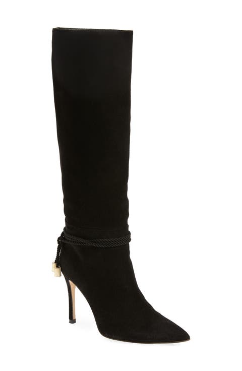 Lindsay Pointed Toe Knee High Boot (Women)