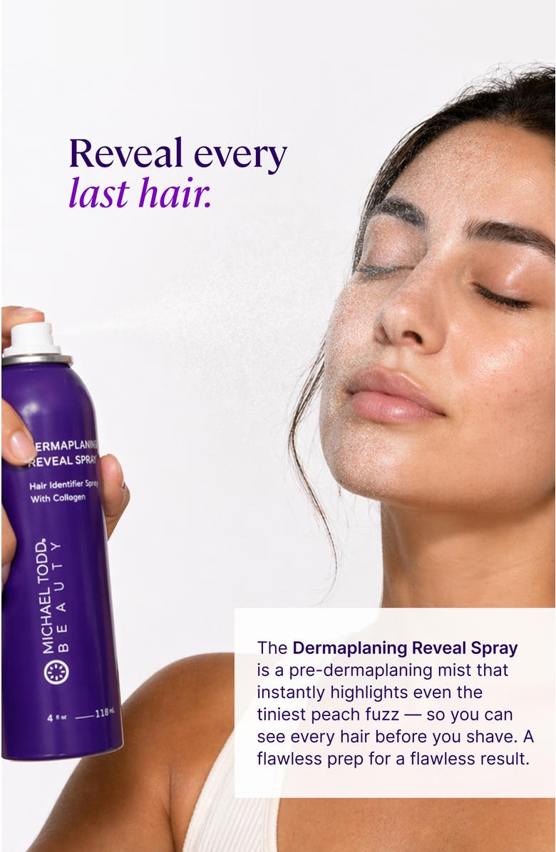 MICHAEL TODD BEAUTY Sonicsmooth Hair Identifier Spray for Dermaplaning, Alternate, color, Shade Between Blue And Red.