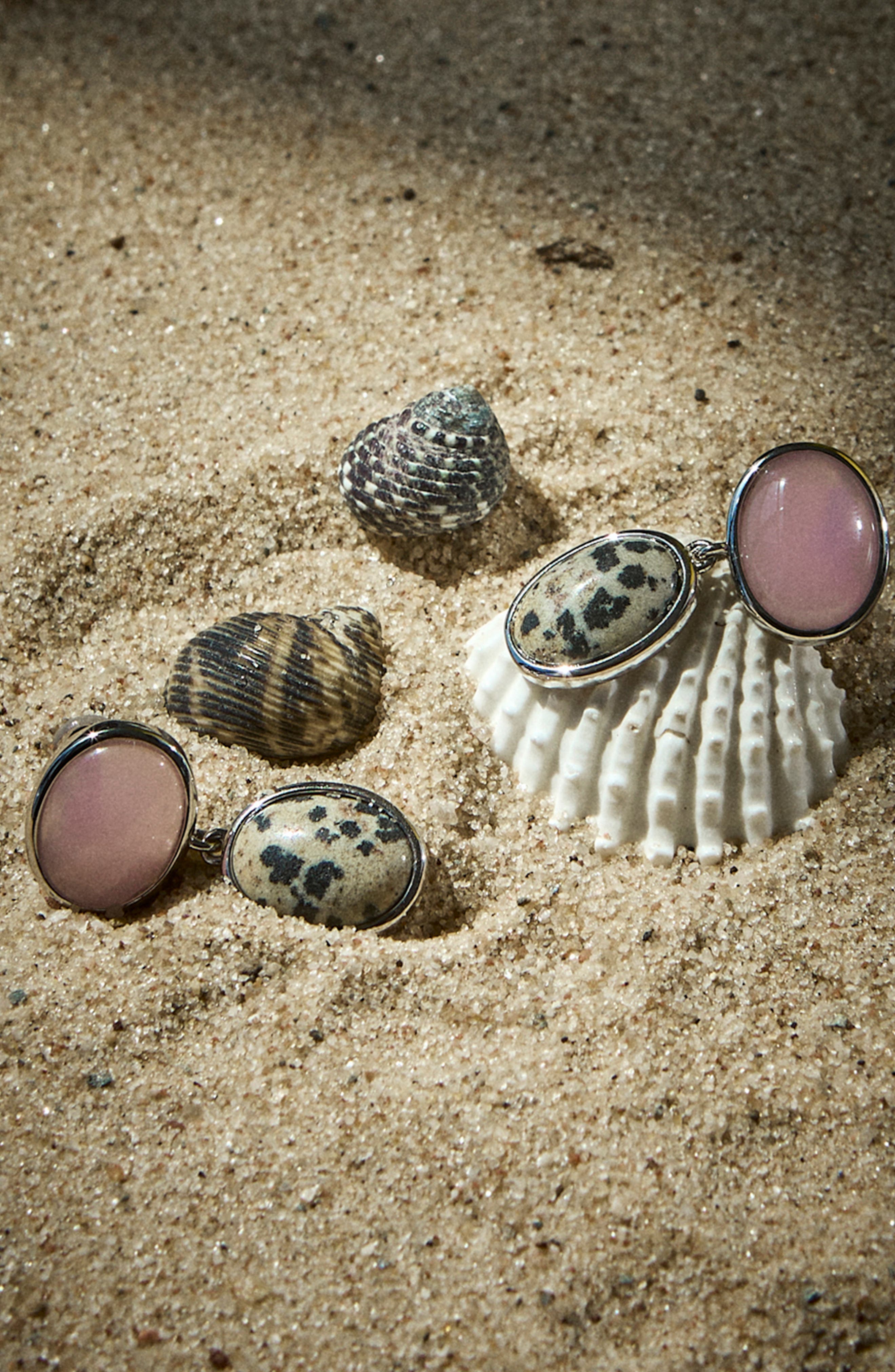 Rose Quartz & Dalmatian Jasper Drop Earrings (Women) | Nordstrom