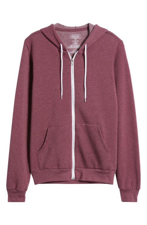 Pendleton Western Rope Graphic Zip Front Cotton Blend Hoodie In Maroon Heather