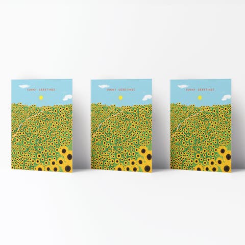 Everyday Greeting Card Pack (3ct) "Sunny Greetings Sunflowers"