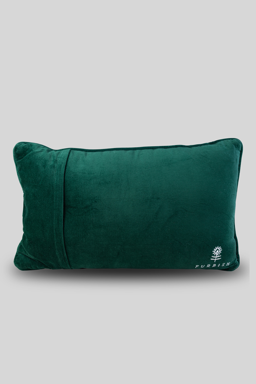 Furbish Caviar And Cash Needlepoint Pillow In Multi