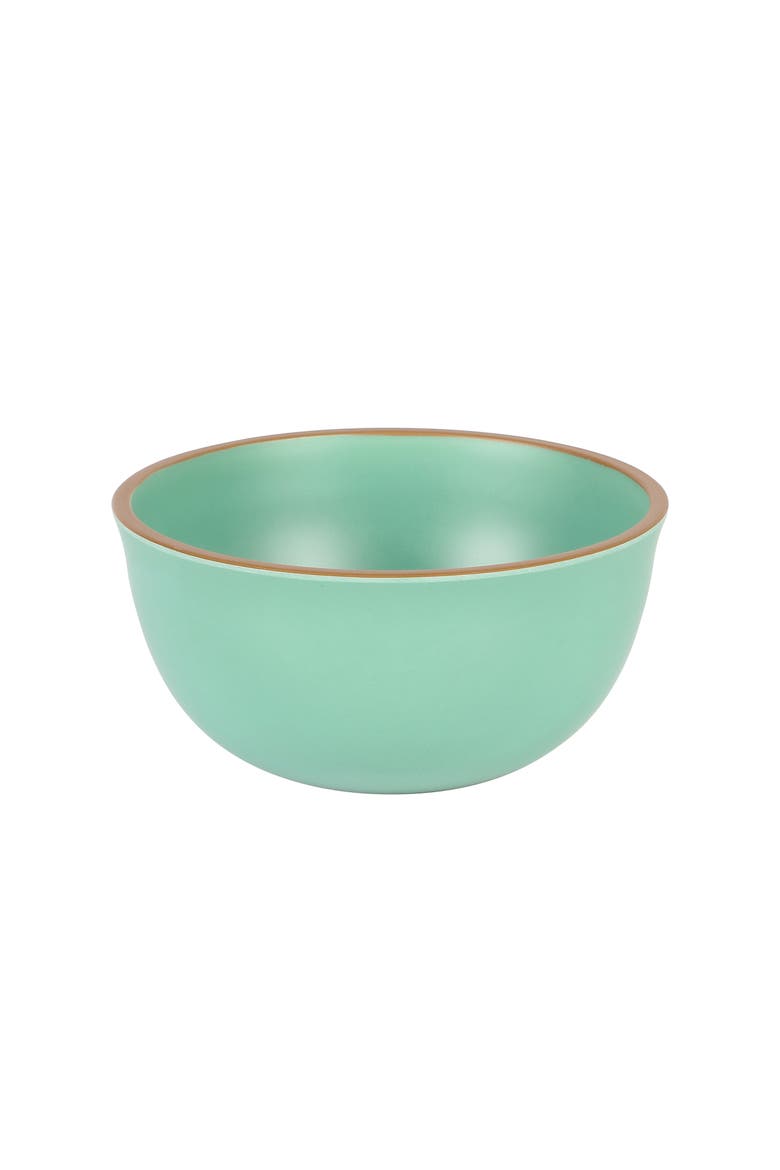 Rockabye 12 Piece Double Bowl Melamine Dinnerware Set, Alternate, color, Green