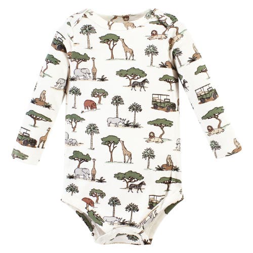 Hudson Baby Essential Long-sleeve Cotton Bodysuit Triple Set