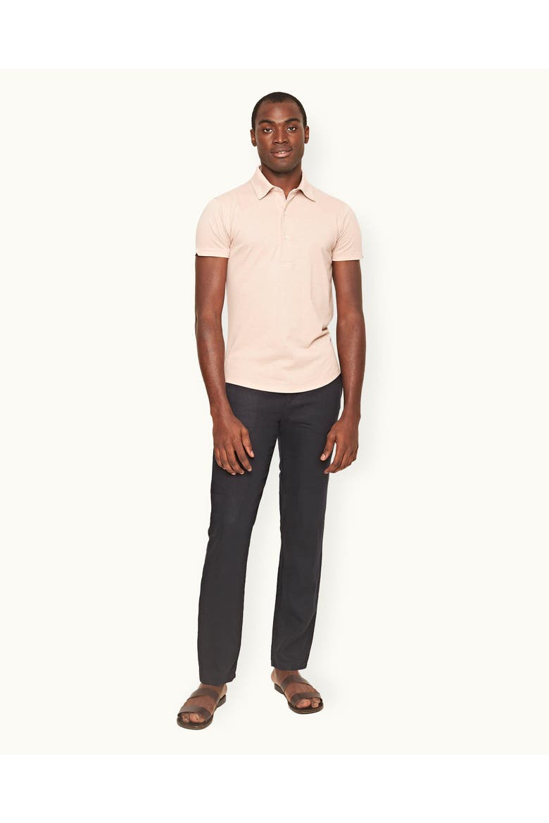 Cornell Linen Tailored Fit Washed Linen Trousers, Main, color, NIGHT IRIS II