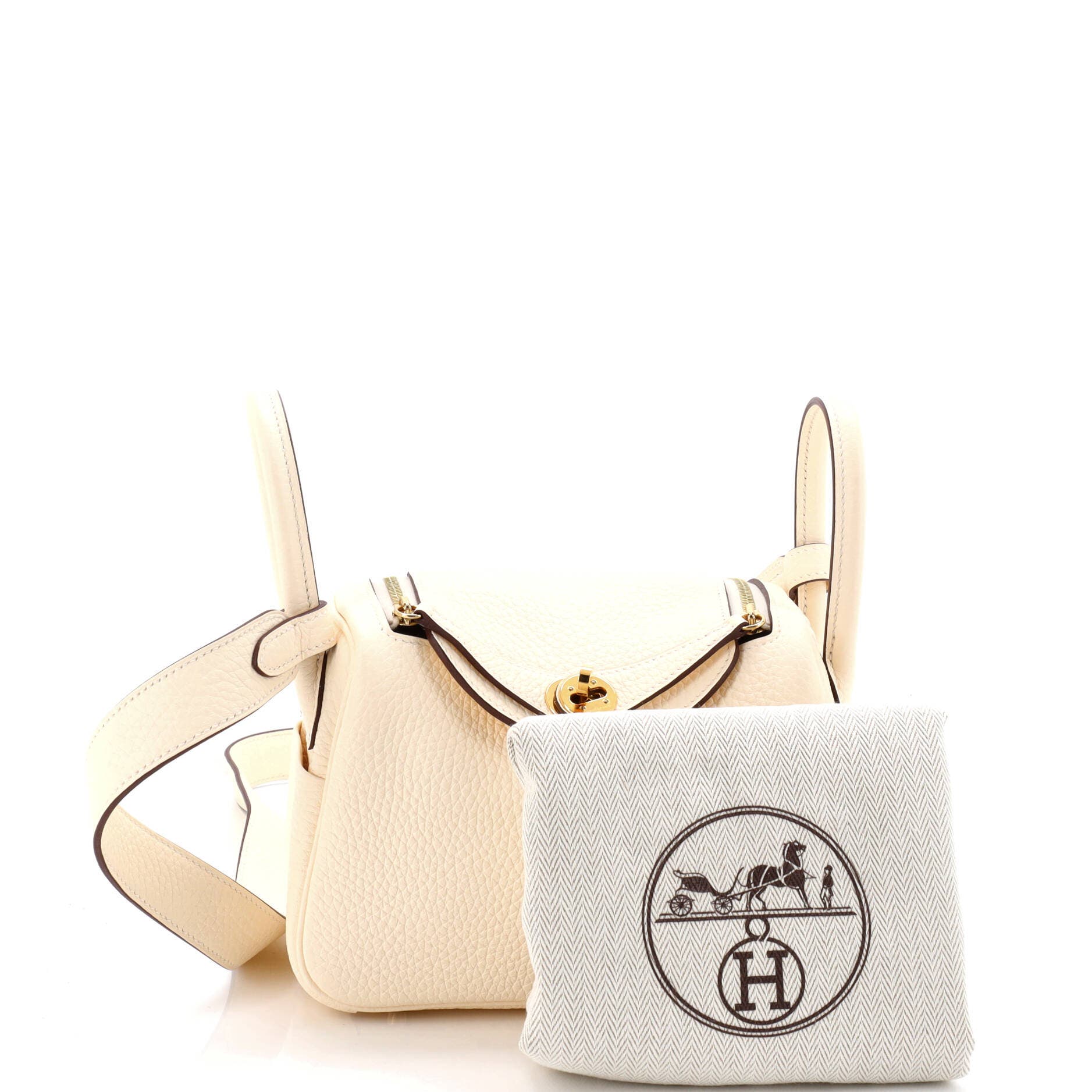 Pre-Owned Hermes Lindy Bag Clemence Mini, Alternate, color, Nata