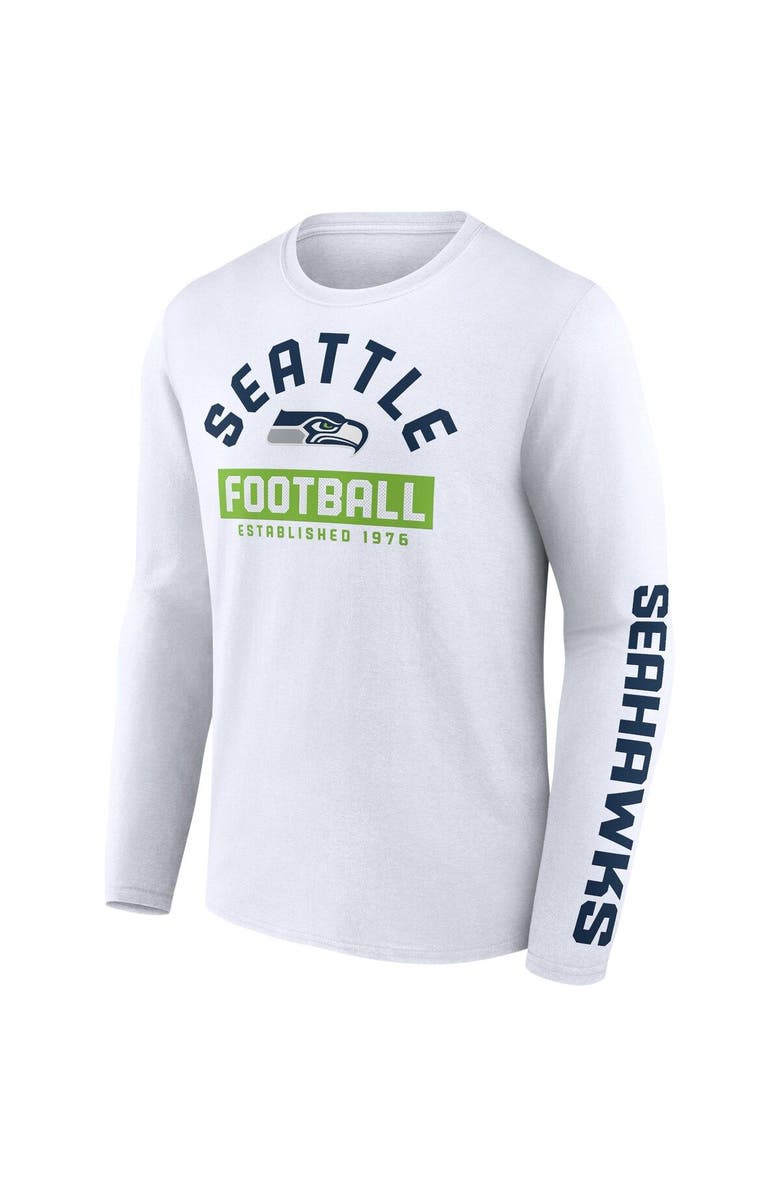 FANATICS Men's Fanatics Branded White Seattle Seahawks Long Sleeve T-Shirt, Alternate, color,