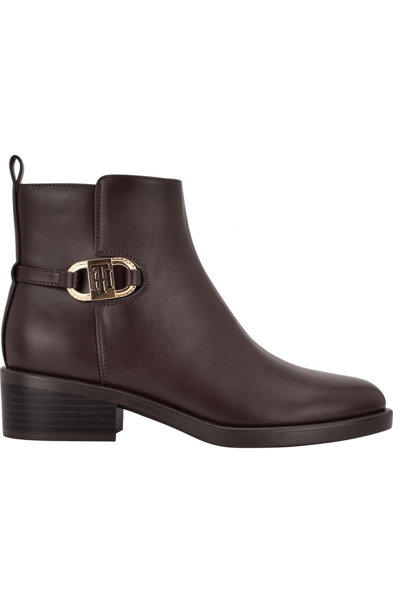 Tommy Hilfiger Imiera Faux Leather Ankle Boot, Alternate, color, Dark Brown 200